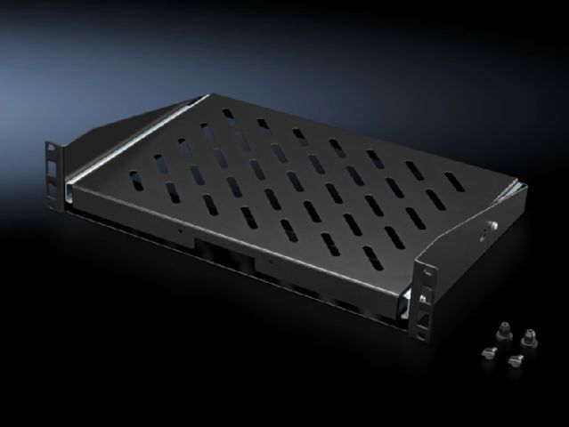 Приборная полка, выдвижная, 2 U для одной монтажной планки 482,6 мм (19")