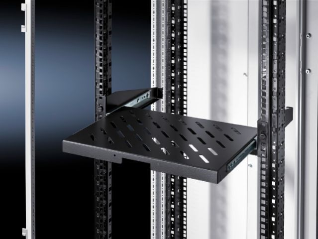 Приборная полка, выдвижная, 2 U для одной монтажной планки 482,6 мм (19") - фото 2