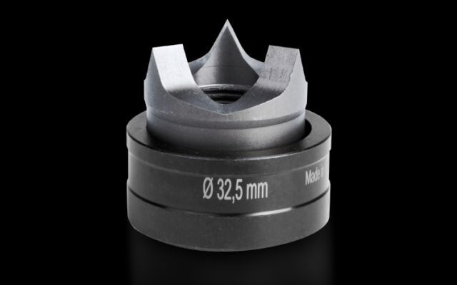 Набор пробойников, метрических, для нержавеющей стали, круглый, с тройным разделением