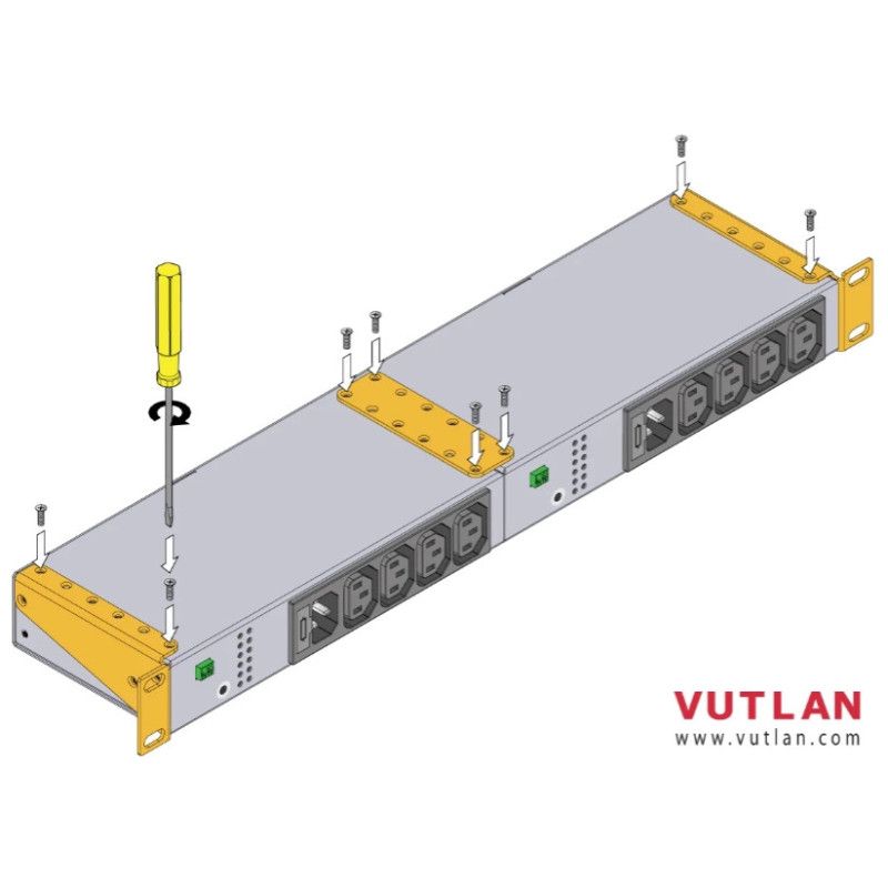 VT129 Кронштейн 19" для объединения двух PDU - фото 4