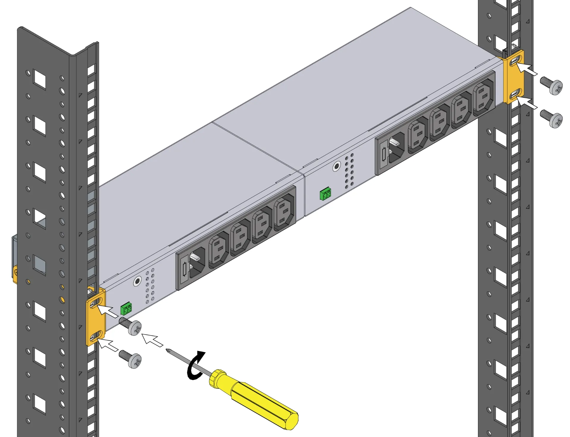 VT129 Кронштейн 19" для объединения двух PDU - фото 11