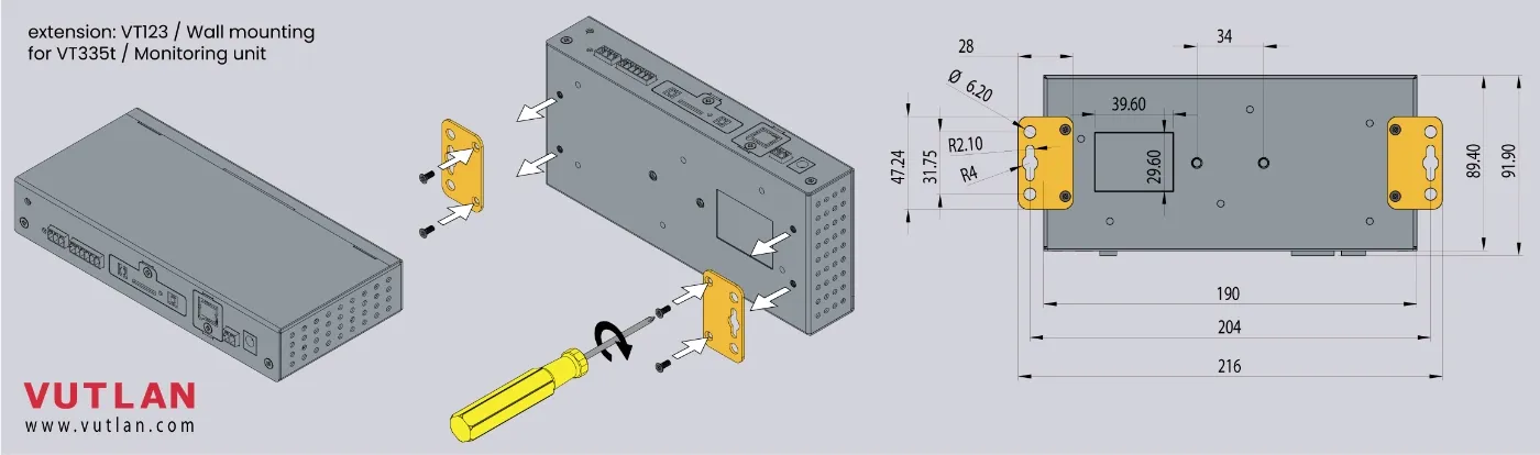 VT123 Кронштейн для настенного монтажа - фото 9