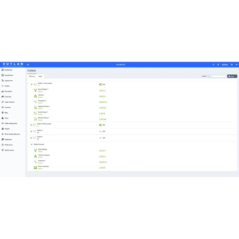VT-PDU 4MS PDU с переключением и измерением по розетке - фото 4
