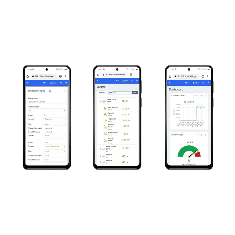 VT-PDU 4MS PDU с переключением и измерением по розетке - фото 5