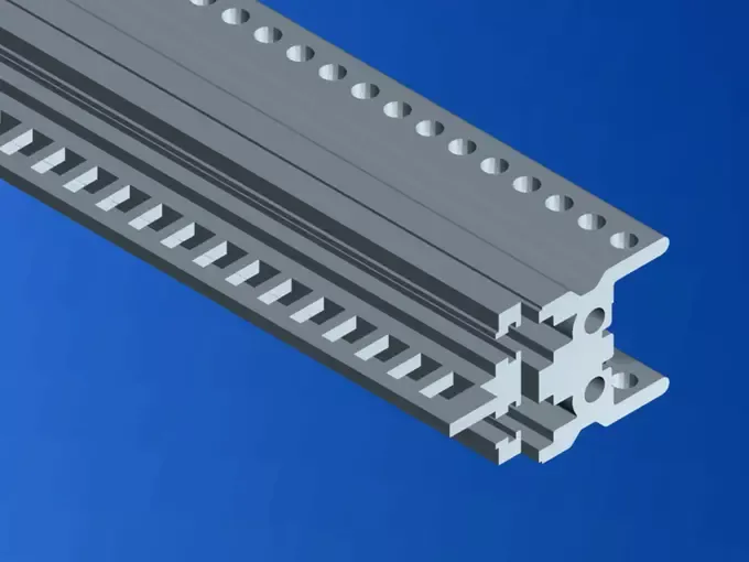 Горизонтальный рельсовый варио V-Ext. 4 с удлинителем 10 мм и двойным винтовым креплением спереди